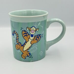 Disney Store Tigger Java‎ Time Coffee Mug Winnie the Pooh Tiger Large Teal Green